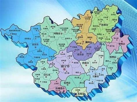 中國廣西地圖|廣西